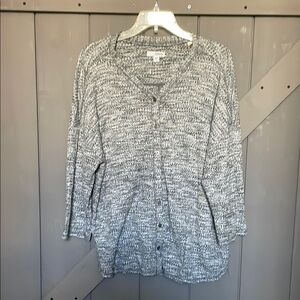 Gray Button-Up Women's Sweater